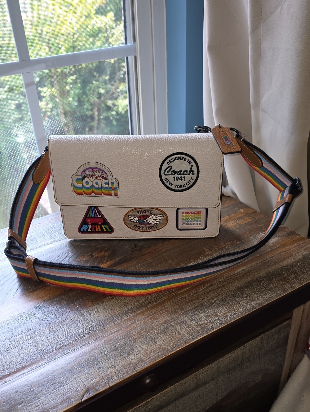 Coach Turner Flap Crossbody With Patches - RARE